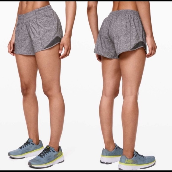 lululemon athletica Pants - LULULEMON Women’s Tracker Short 4” Heather Lux Multi Black LINED Size 6